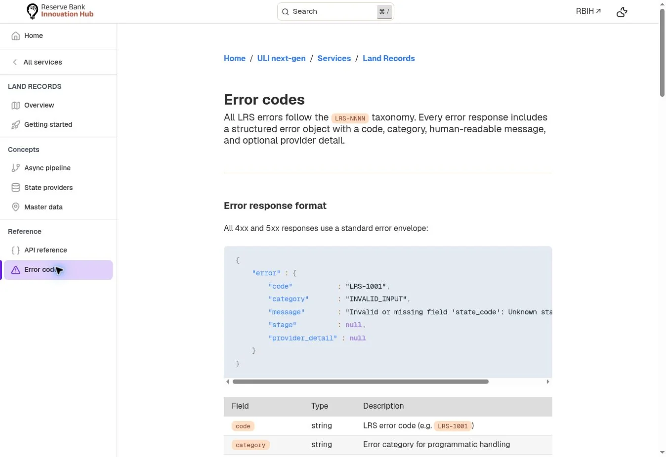 Land-record errors and duplicate-request handling