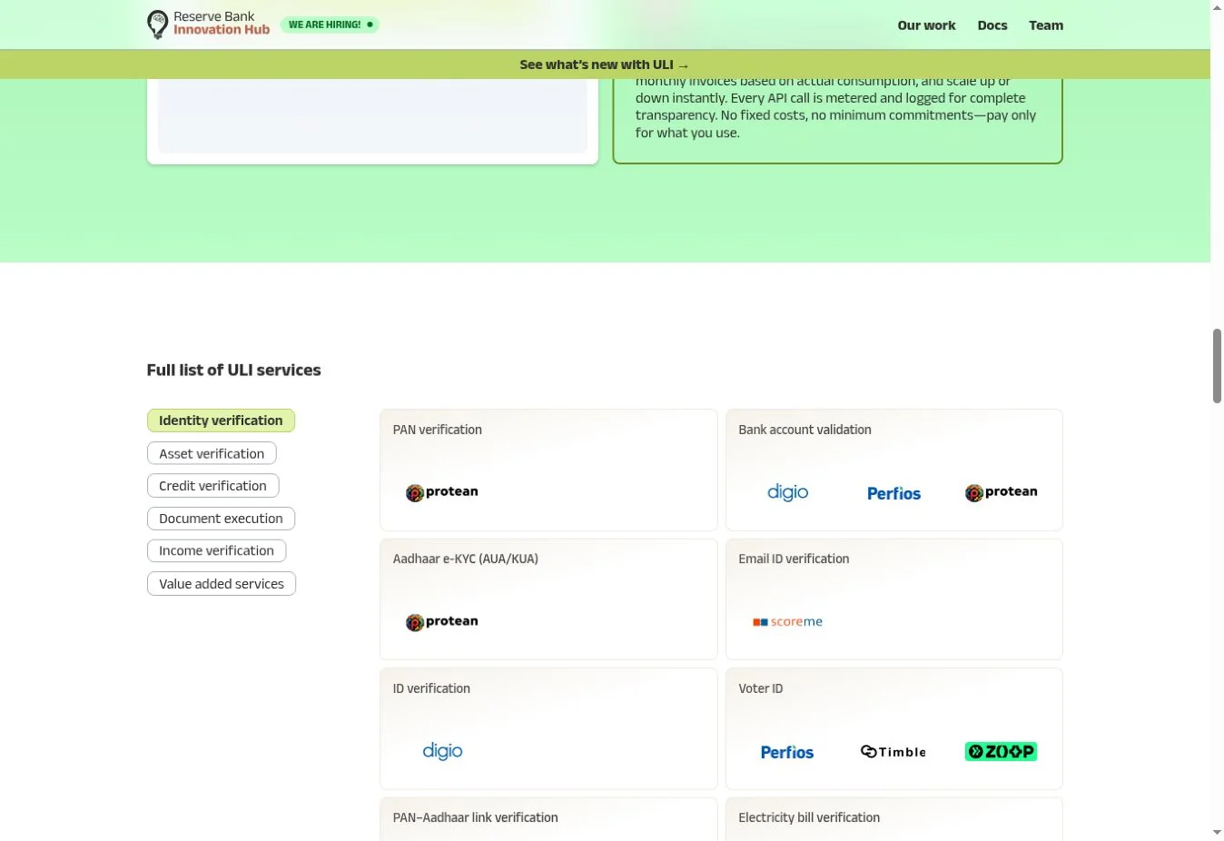 Identity-information service catalogue