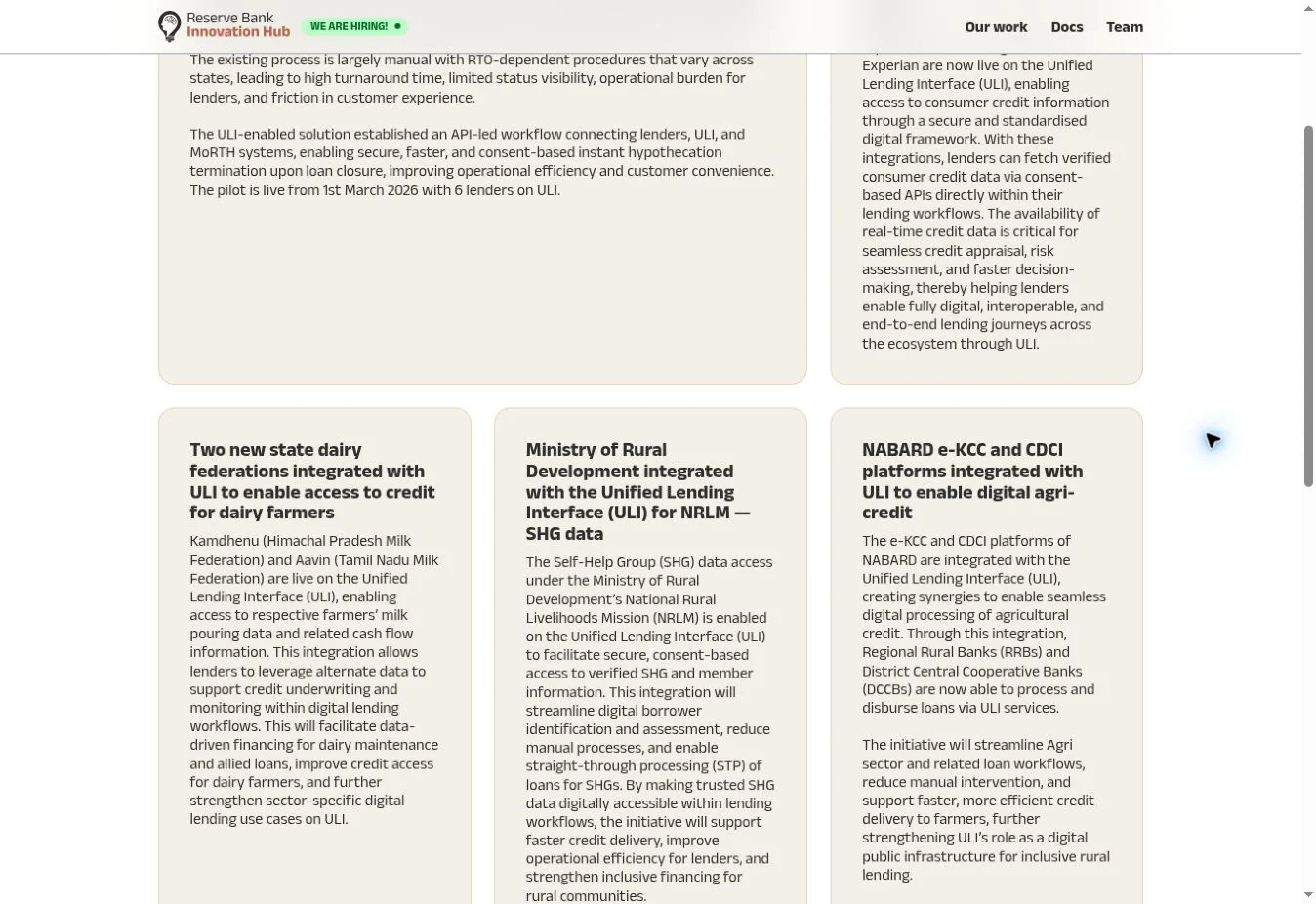 Rural-credit and land-information updates