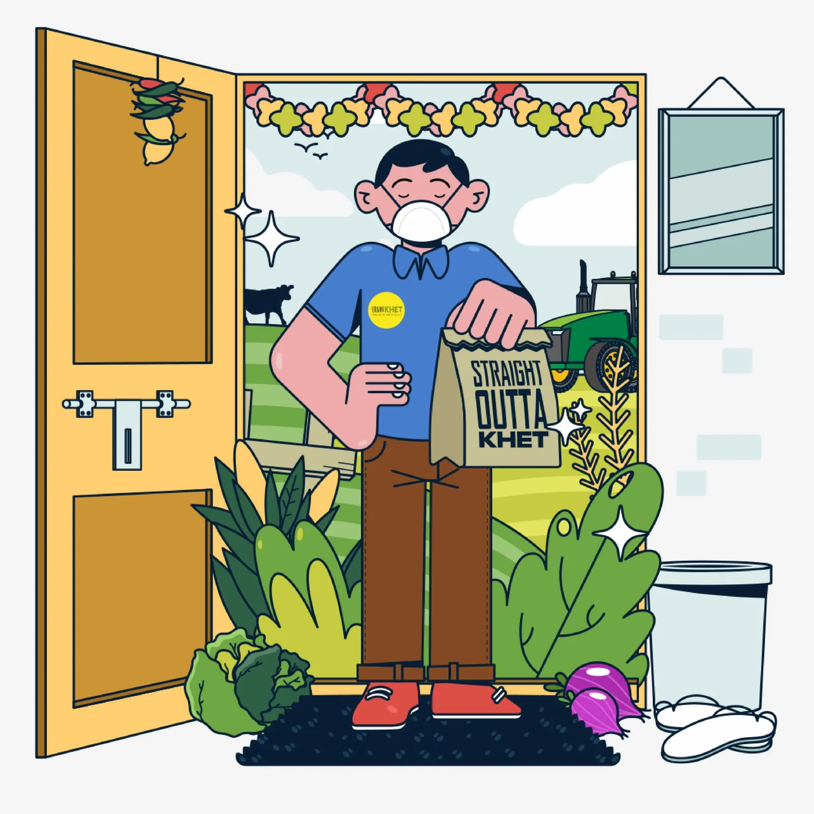 Studio Sorted “Straight Outta Khet” delivery campaign artwork